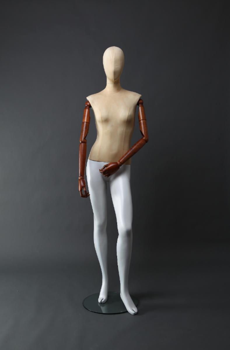 Maniquí femenino de cuerpo completo envuelto en tela, maniquí de fibra de vidrio para mujer
   