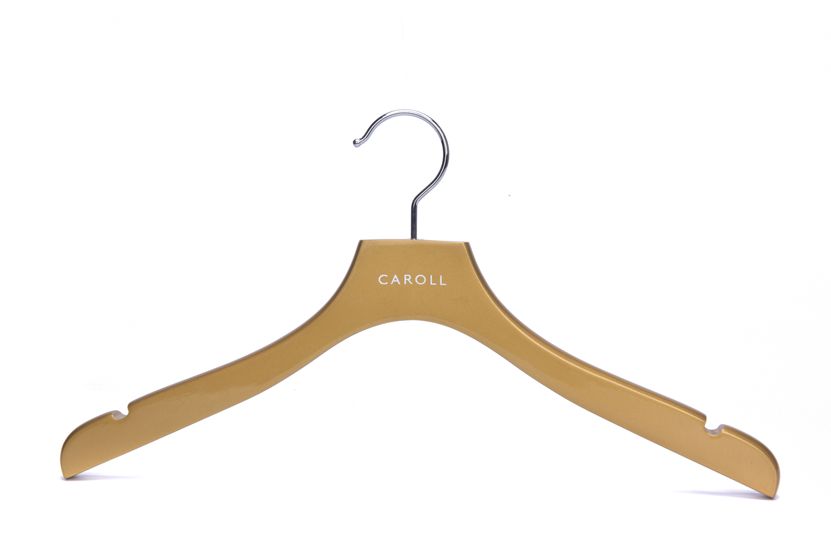 Luxury Golden Metallic finish Wooden Hanger with Clips